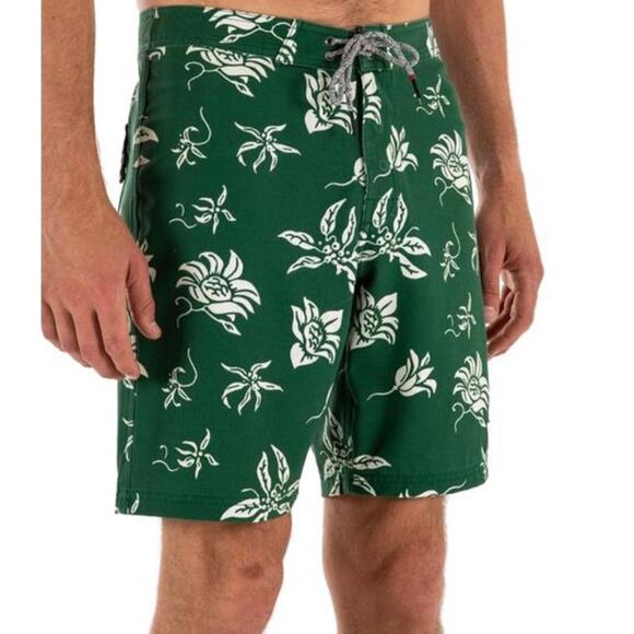 Men's KATIN Haiku Trunk Green Swim Trunks - Picture 1 of 6